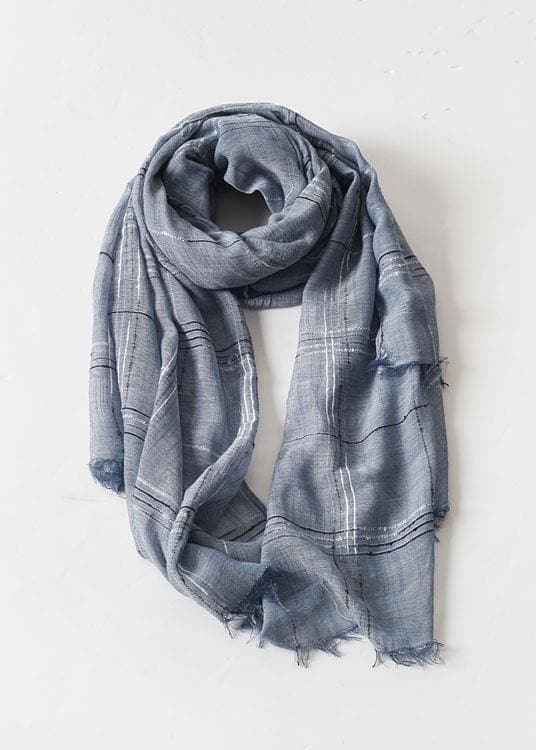 women tassel dark blue cotton linen big scarf casual vintage scarves AM-SCF191107