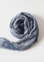 women tassel dark blue cotton linen big scarf casual vintage scarves AM-SCF191107