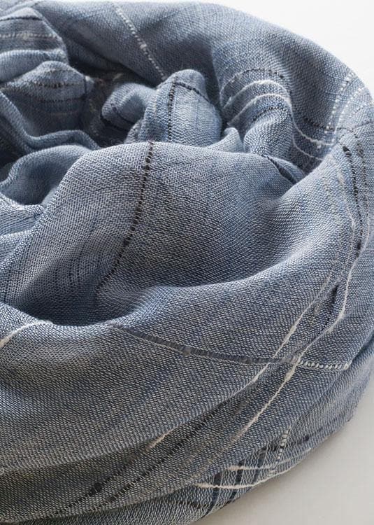 women tassel dark blue cotton linen big scarf casual vintage scarves AM-SCF191107